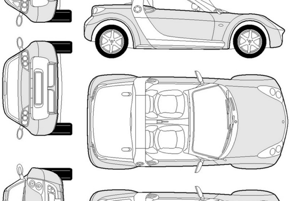 Smart Roadster (Смарт Родстер) - чертежи (рисунки) автомобиля